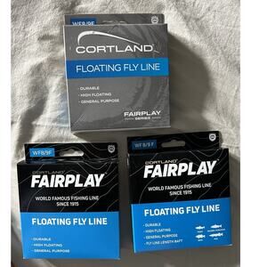 Fly Fishing Cortland Fairplay WF8F Floating Fly Line Lot of 3 NEW Sealed